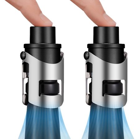 2-pak Champagne Propper Vinbeskytter, Mousserende Vin Vakuum Propper, Rustfrit Stål, Sort