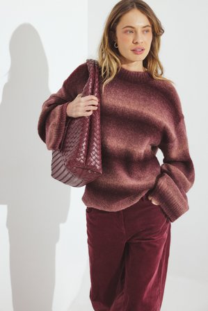 NA-KD Ombre Knitted Oversized Sweater - Pulls en maille - Violet - XL