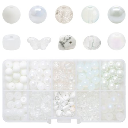 8MM kristallipyöreät helmet sora värigradientti 10 ruudukkoa laatikoitu lasihelmet yhdistelmä diy käsintehty helmillä koru