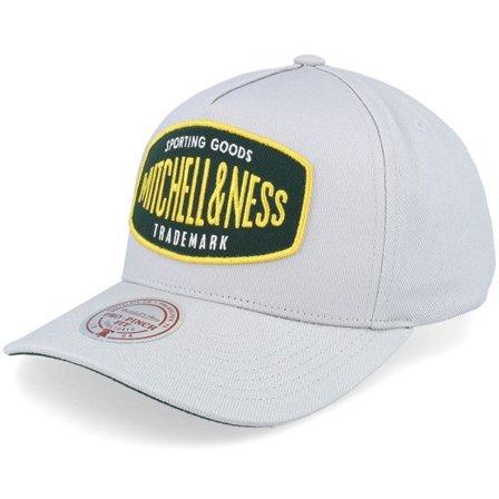 Mitchell & Ness - Grå adjustable Keps - Sporting Pro Crown Grey/Green A-Frame Adjustable @ Hatstore
