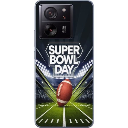 Yhteensopiva Puhelinkuori Xiaomi 13T Pro Super Bowl Day juliste, jossa amerikkalainen jalkapallo valaistuksella varustetulla areenalla dramaattisessa