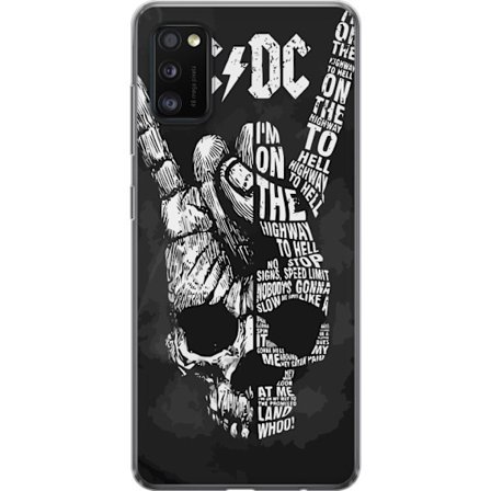 Kompatibelt Mobilskal till Samsung Samsung Galaxy A41 AC DC Rockband Musik Gitarr