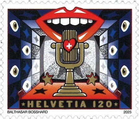 Schweiz - Den Europæiske Sangkonkurrence - Postfrisk frimærke