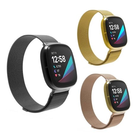 SKALO Milanese Loop til Fitbit Versa 3 - Vælg farve