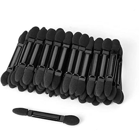 60 stk. Engangs øyenskygge svampbørster kosmetisk verktøy, profesjonelle dobbeltsidige øyenskyggebørster sminke A[SL]