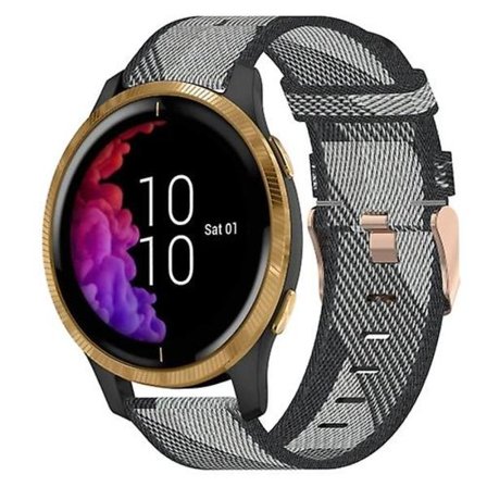 For Garmin Venu 20mm Nylon Vevd Klokkereim LCS