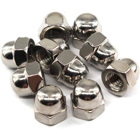 M6 Acorn Cap Nut Hex Nut Sæt 304 Rustfrit Stål (30 stk.)