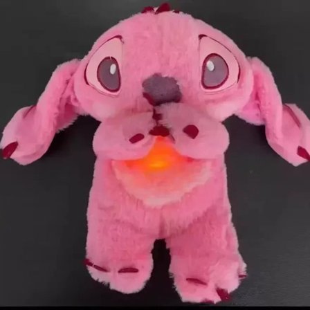2024 Uusi Stitch Pehmo Doll Breath Child Peluche Lilo&stitch Kawaii Rauhoittaa lelu Anime Musiikki Kevyt unilelut Malli Lapsille Lahjat