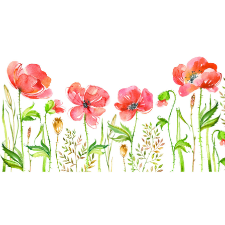 Super vakre blomster veggklistremer - Veggdekorasjon for stue soverom veggklistremer