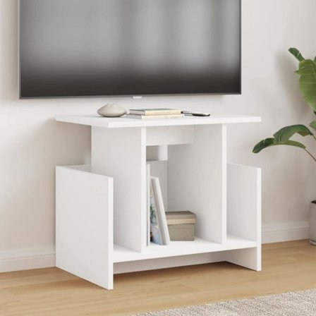 TV-möbel - Hi-Fi-möbel Vidaxl TV-möbel Vit 50 x 35 x 45 cm Ingenjörsträ