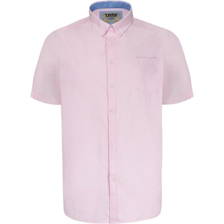 Duke Herr D555 James Oxford Kingsize Kortärmad Skjorta XXL Rosa