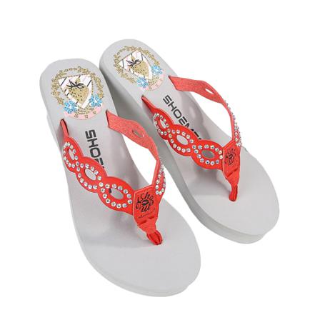 Lady Summer Tofflor Öppen Tå Flip Flops Skor Kilplattform