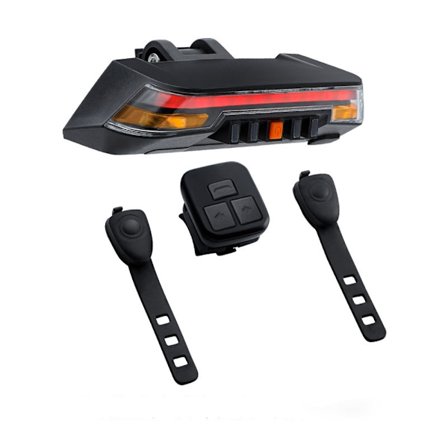 Smarta Baklyktor för Cykel med Blinkers, Bromsdetektering, Fjärrkontroll och Ficklampa
