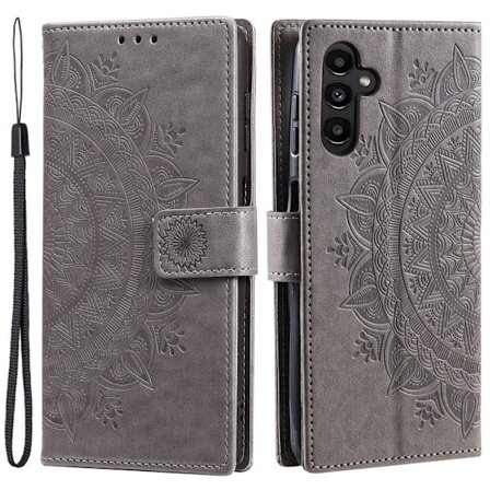 SKALO Samsung S25 Mandala Flip Cover - Grå