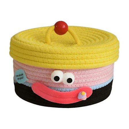 Förvaringskorg för skrivbord med lock Vävda snacksförvaringslåda Soffbord Vardagsrum Ullleksaker Förvaring