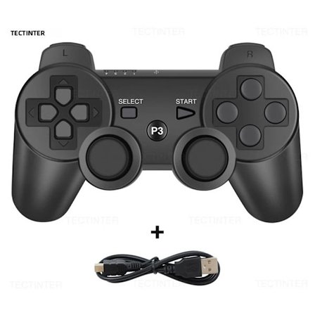 Svart trådløs Bluetooth spillkontroller for PC, kompatibel med SONY PS3 Gamepad Joystick-tilbehør for PlayStation 3