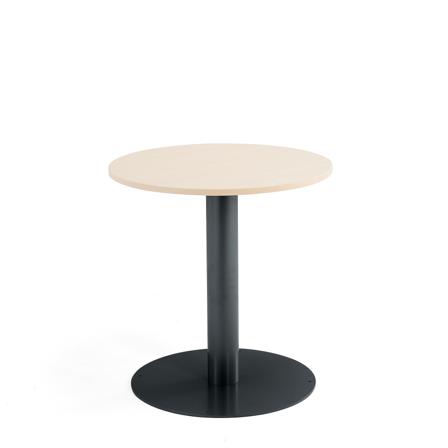 Säulentisch ALVA, Ø 700 x 720 mm, Birke/anthrazit
