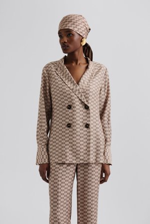 Malina - Monogram shirt - 40 - Monogram Beige