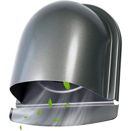 100mm Rustfrit Stål Ventilationsgitter, Udendørs Rund Pejs