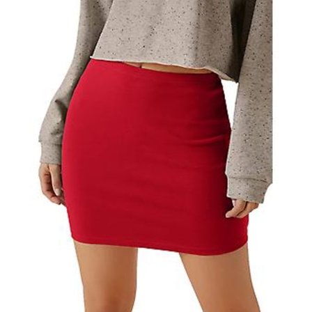 Damernas Bas Högmidjade Pennskirt Bodycon Kort Kjolar S-2xl S