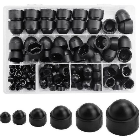 145 stk Plast Dome Bolt Mutter Beskyttelseslokk