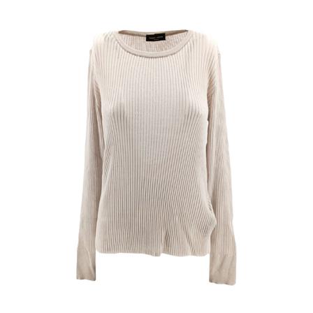 Roberto Collina, Round-neck Knitwear Beige, Dames, Maat:L