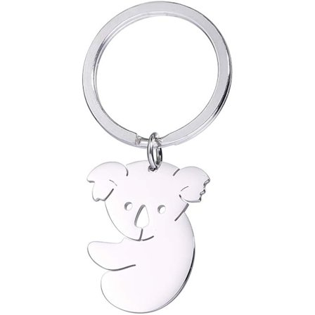 Koala-karhun ruostumattomasta teräksestä valmistettu avaimenperä käsilaukku-riipuksella