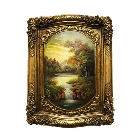 Landskap, Oljemålning Med Ram, Innermått 20x25 Cm Multicolor One Size