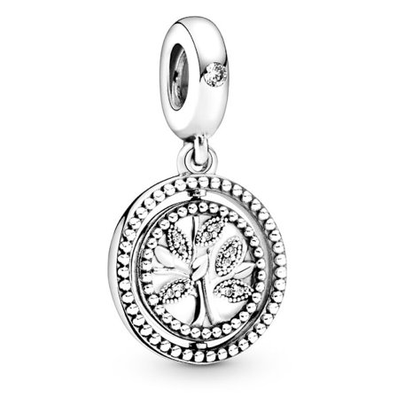 Pandora-perler hule roser og hjerteformet hengelås to-i-ett anheng 8