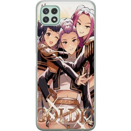 Kompatibelt Mobilskal till Samsung Samsung Galaxy A22 5G K-Pop Demon Hunters guld svart anime trio kpop e-sport inspirerad design kraftfull stil