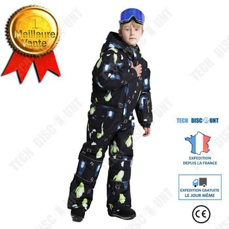 TD Lasten pojat ja tytöt eläinmuoto piirretty pingviini ulkoilupuku yksi osa hiihtopuku Koko: 90cm