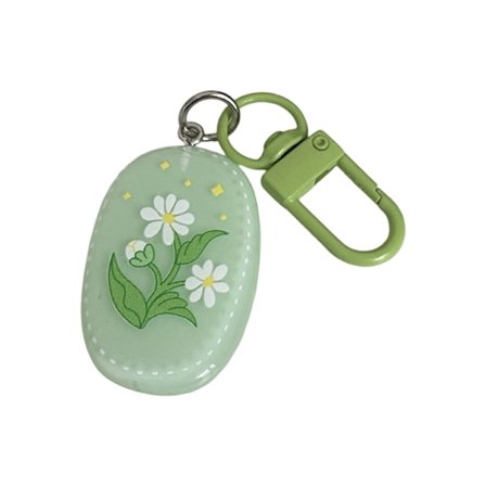 Kunstnerisk oval blomsternøkkelring, harpiks laget tilbehør, allsidig stylingfølge, perfekt for å gi gaver til kjære, sesongbasert sjarm