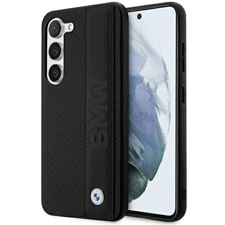 Etui BMW BMHCS23M22RDPK S23+ S916 sort/sort hardcase Læder struktureret & stribe