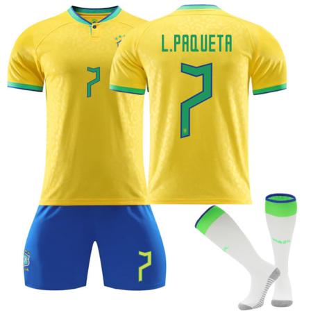 Brasil Draktsett 22 23 NR. 9 Richarlison 28 NR. 7 Lucas Paquetá 28