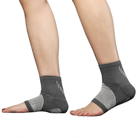 1 Par Vriststöd Kompressionsstrumpa Nylon Plantar Fasciit Smärtlindring Fotstrumpor, S