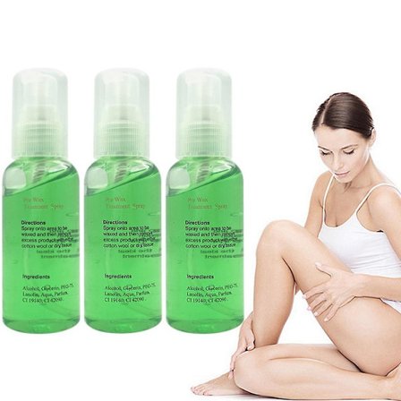 3X 60ml 100% Naturlig Permanent Håravlägsnande Spraybehandling Vätska Håravlägsnande