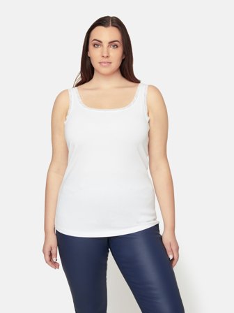 Ciso - Top Med Blondedetaljer - Hvid