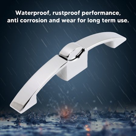 Skabslåsesæt med knopper, skabslåsegreb med håndtag til autocamper, båd, hul afstand 128mm (krom)