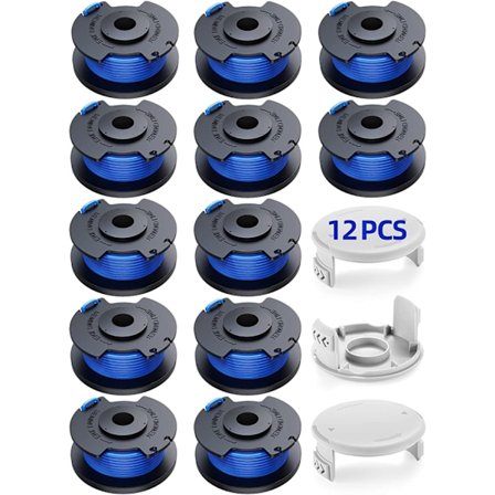 12-pak trådspoler med 3 hætter til Ryobi græstrimmer
