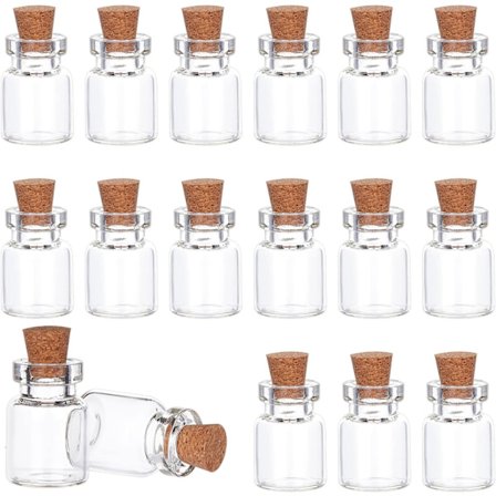 20 st 5ml julklappsflaskor, glasflaskor med korkstopp S