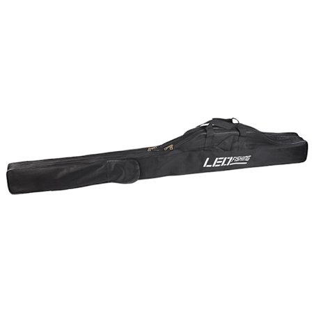 Fiskestakkveske Foldbar 1.5m Lerretet og Metall Fiskestakkpose for Utendørs Fiskeutstyr Svart