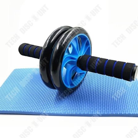 Träningsutrustning - TD - Abdominalhjul - 8 delar - Latexmotstånd - Svart/Blå