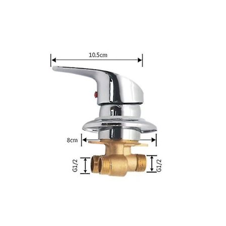 Brusekabine Blandingsbatteri Messing Brusehane Udtag Diverter Krom Brusebatteri G1/2 tomme Kobling Koldt Og Varmt Vand Brusebatteri For-FF-