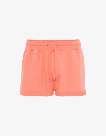 Women Organic Sweatshorts - Bright Coral - XS