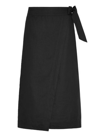 Vivienne Linen Skirt Black Twist & Tango