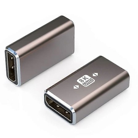 8K 60Hz DisplayPort DP1.4 Hun til Hun Aluminium Legering Lige Adapter