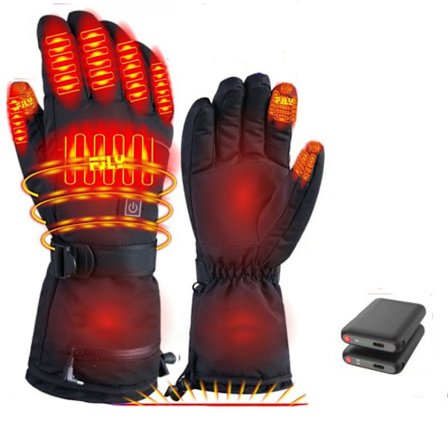 Ladattavat lämmitettävät käsineet 5V 5000mAh akulla - Sähkölämmitteiset käsineet talven ulkoiluun