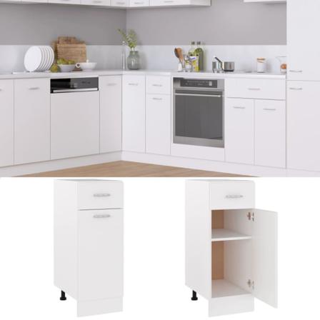Vidaxl Underskåp Med Låda Vit 30x46x81,5 Cm Konstruerat Trä Vit
