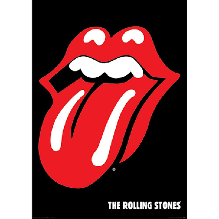 The Rolling Stones logotyp affisch One Size Svart/Röd