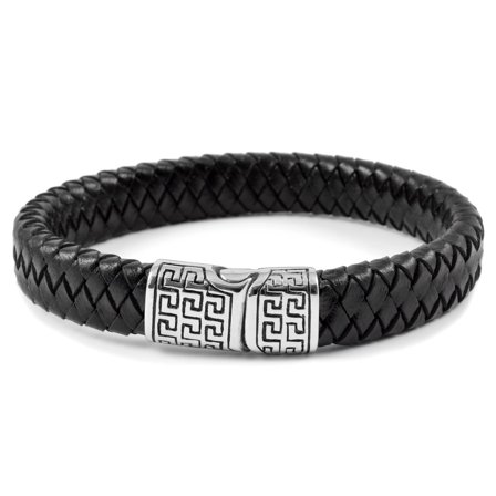 Pulseira em Pele Grega para homens - Pulseiras entrançadas